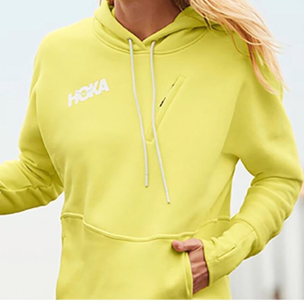 Hoka One One | Womens Performance Hoodie Chest Pocket Pullover Size XS